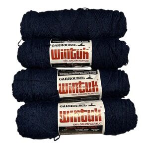 Carrousel Wintuk Yarn Worsted Weight Orlon Acrylic 4 Ply 4 Navy New